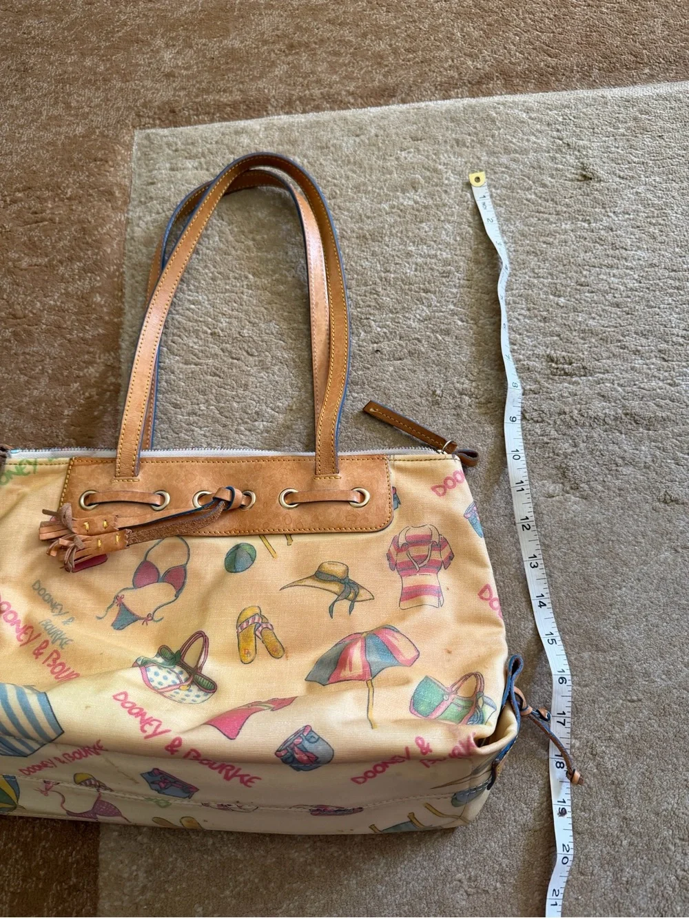 Dooney & Bourke Vintage y2k Miami Beach patent leather tote bag